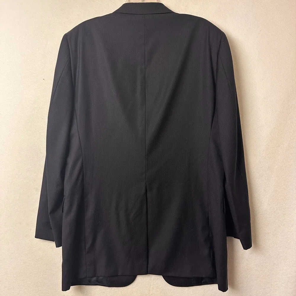 Daniel Cremieux Loro Piana Super 170s Wool Blazer Navy Herringbone Jacket Mens